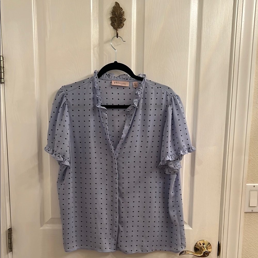 Blue Polka Dot Men's Shirt